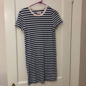 Lou & Grey Blue and White Striped T-shirt Dress